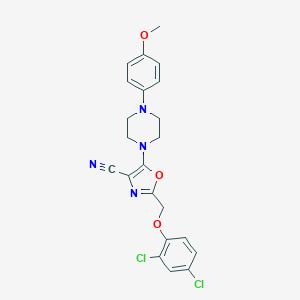 2-[(2,4-Dichlorophenoxy)methyl]-5-[4-(4-methoxyphenyl)-1-piperazinyl]-1,3-oxazole-4-carbonitrile