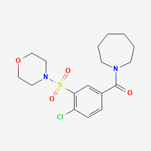 molecular formula C17H23ClN2O4S B3566004 1-[4-chloro-3-(4-morpholinylsulfonyl)benzoyl]azepane 