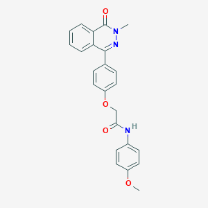 molecular formula C24H21N3O4 B356603 N-(4-methoxyphenyl)-2-[4-(3-methyl-4-oxo-3,4-dihydrophthalazin-1-yl)phenoxy]acetamide CAS No. 756487-94-2