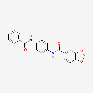 N-[4-(benzoylamino)phenyl]-1,3-benzodioxole-5-carboxamide