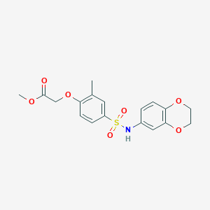 methyl {4-[(2,3-dihydro-1,4-benzodioxin-6-ylamino)sulfonyl]-2-methylphenoxy}acetate