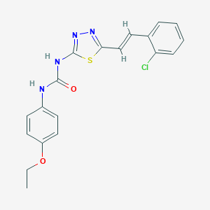 molecular formula C19H17ClN4O2S B356604 N-{5-[2-(2-chlorophenyl)vinyl]-1,3,4-thiadiazol-2-yl}-N'-(4-ethoxyphenyl)urea CAS No. 426234-97-1