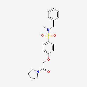 N-benzyl-N-methyl-4-[2-oxo-2-(1-pyrrolidinyl)ethoxy]benzenesulfonamide