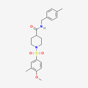 1-[(4-methoxy-3-methylphenyl)sulfonyl]-N-(4-methylbenzyl)-4-piperidinecarboxamide