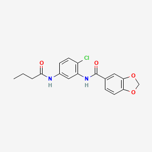 N-[5-(butyrylamino)-2-chlorophenyl]-1,3-benzodioxole-5-carboxamide