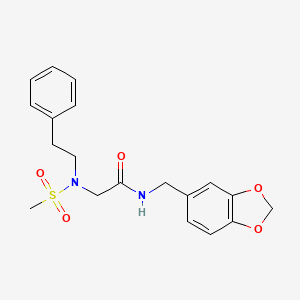 N~1~-(1,3-benzodioxol-5-ylmethyl)-N~2~-(methylsulfonyl)-N~2~-(2-phenylethyl)glycinamide