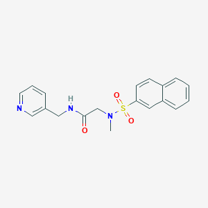 molecular formula C19H19N3O3S B3566082 N~2~-methyl-N~2~-(2-naphthylsulfonyl)-N~1~-(3-pyridinylmethyl)glycinamide 