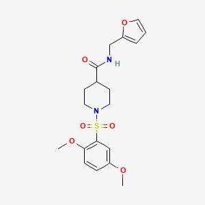 1-[(2,5-dimethoxyphenyl)sulfonyl]-N-(2-furylmethyl)-4-piperidinecarboxamide