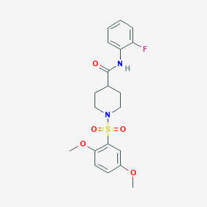 1-[(2,5-dimethoxyphenyl)sulfonyl]-N-(2-fluorophenyl)-4-piperidinecarboxamide