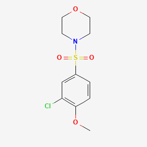 molecular formula C11H14ClNO4S B3566131 4-[(3-chloro-4-methoxyphenyl)sulfonyl]morpholine 