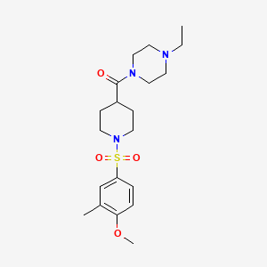 1-ethyl-4-({1-[(4-methoxy-3-methylphenyl)sulfonyl]-4-piperidinyl}carbonyl)piperazine