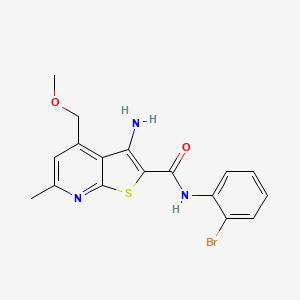 molecular formula C17H16BrN3O2S B3566160 3-amino-N-(2-bromophenyl)-4-(methoxymethyl)-6-methylthieno[2,3-b]pyridine-2-carboxamide 