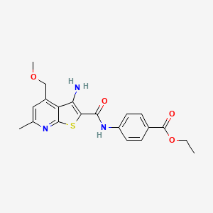 ethyl 4-({[3-amino-4-(methoxymethyl)-6-methylthieno[2,3-b]pyridin-2-yl]carbonyl}amino)benzoate