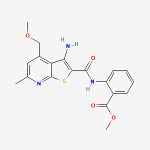 methyl 2-({[3-amino-4-(methoxymethyl)-6-methylthieno[2,3-b]pyridin-2-yl]carbonyl}amino)benzoate