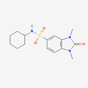 N-cyclohexyl-1,3-dimethyl-2-oxo-2,3-dihydro-1H-benzimidazole-5-sulfonamide