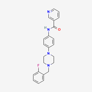 N-{4-[4-(2-fluorobenzyl)-1-piperazinyl]phenyl}nicotinamide