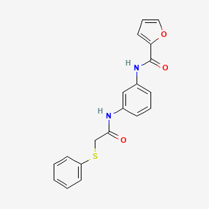 molecular formula C19H16N2O3S B3566240 N-(3-{[2-(phenylthio)acetyl]amino}phenyl)-2-furamide 