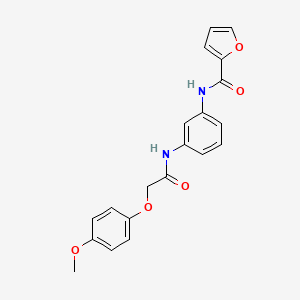 molecular formula C20H18N2O5 B3566263 N-(3-{[2-(4-methoxyphenoxy)acetyl]amino}phenyl)-2-furamide 