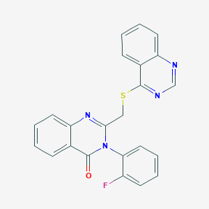 3-(2-fluorophenyl)-2-[(4-quinazolinylthio)methyl]-4(3H)-quinazolinone