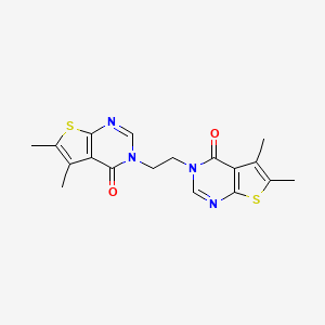 molecular formula C18H18N4O2S2 B3566271 3,3'-(1,2-ethanediyl)bis(5,6-dimethylthieno[2,3-d]pyrimidin-4(3H)-one) 