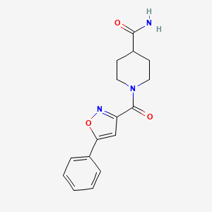 1-[(5-phenyl-3-isoxazolyl)carbonyl]-4-piperidinecarboxamide