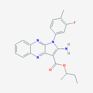 Butan-2-yl 2-amino-1-(3-fluoro-4-methylphenyl)pyrrolo[3,2-b]quinoxaline-3-carboxylate