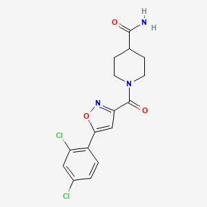 1-{[5-(2,4-dichlorophenyl)-3-isoxazolyl]carbonyl}-4-piperidinecarboxamide