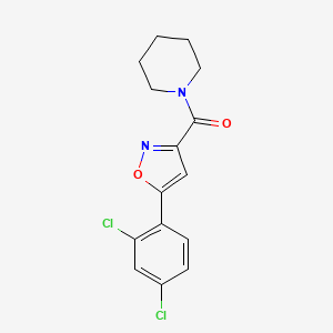 1-{[5-(2,4-dichlorophenyl)-3-isoxazolyl]carbonyl}piperidine