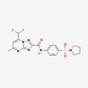 7-(difluoromethyl)-5-methyl-N-[4-(1-pyrrolidinylsulfonyl)phenyl][1,2,4]triazolo[1,5-a]pyrimidine-2-carboxamide