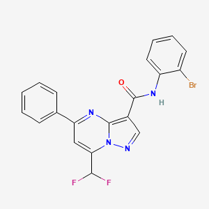 N-(2-bromophenyl)-7-(difluoromethyl)-5-phenylpyrazolo[1,5-a]pyrimidine-3-carboxamide