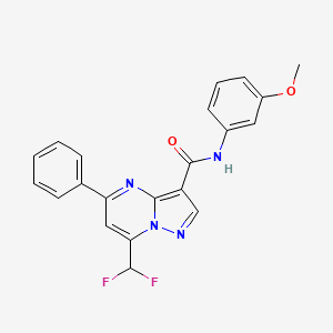 7-(difluoromethyl)-N-(3-methoxyphenyl)-5-phenylpyrazolo[1,5-a]pyrimidine-3-carboxamide