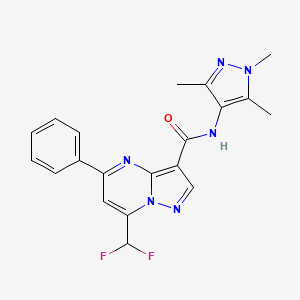 7-(difluoromethyl)-5-phenyl-N-(1,3,5-trimethyl-1H-pyrazol-4-yl)pyrazolo[1,5-a]pyrimidine-3-carboxamide