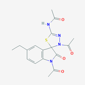 N-(1',4-diacetyl-5'-ethyl-2'-oxospiro[1,3,4-thiadiazole-5,3'-indole]-2-yl)acetamide