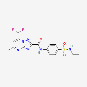 7-(difluoromethyl)-N-{4-[(ethylamino)sulfonyl]phenyl}-5-methyl[1,2,4]triazolo[1,5-a]pyrimidine-2-carboxamide