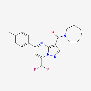 1-[7-(DIFLUOROMETHYL)-5-(4-METHYLPHENYL)PYRAZOLO[1,5-A]PYRIMIDINE-3-CARBONYL]AZEPANE