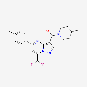 7-(difluoromethyl)-5-(4-methylphenyl)-3-[(4-methyl-1-piperidinyl)carbonyl]pyrazolo[1,5-a]pyrimidine