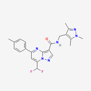 7-(difluoromethyl)-5-(4-methylphenyl)-N-[(1,3,5-trimethyl-1H-pyrazol-4-yl)methyl]pyrazolo[1,5-a]pyrimidine-3-carboxamide