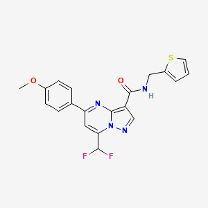 7-(DIFLUOROMETHYL)-5-(4-METHOXYPHENYL)-N-[(THIOPHEN-2-YL)METHYL]PYRAZOLO[1,5-A]PYRIMIDINE-3-CARBOXAMIDE