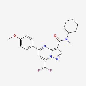 N-cyclohexyl-7-(difluoromethyl)-5-(4-methoxyphenyl)-N-methylpyrazolo[1,5-a]pyrimidine-3-carboxamide