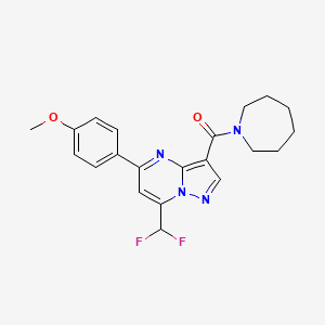 3-(1-azepanylcarbonyl)-7-(difluoromethyl)-5-(4-methoxyphenyl)pyrazolo[1,5-a]pyrimidine