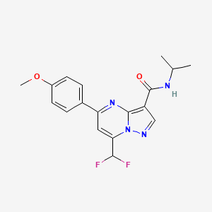 7-(difluoromethyl)-5-(4-methoxyphenyl)-N-(propan-2-yl)pyrazolo[1,5-a]pyrimidine-3-carboxamide