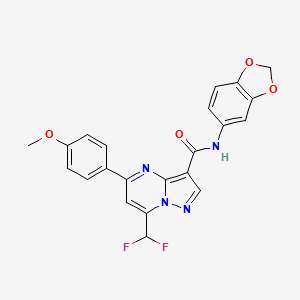 N-(1,3-benzodioxol-5-yl)-7-(difluoromethyl)-5-(4-methoxyphenyl)pyrazolo[1,5-a]pyrimidine-3-carboxamide