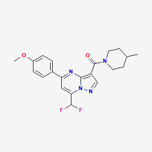 [7-(DIFLUOROMETHYL)-5-(4-METHOXYPHENYL)PYRAZOLO[1,5-A]PYRIMIDIN-3-YL](4-METHYLPIPERIDINO)METHANONE