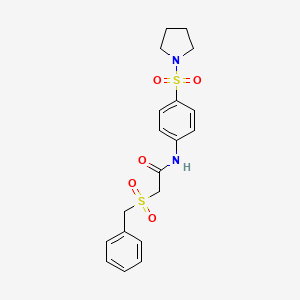 2-PHENYLMETHANESULFONYL-N-[4-(PYRROLIDINE-1-SULFONYL)PHENYL]ACETAMIDE