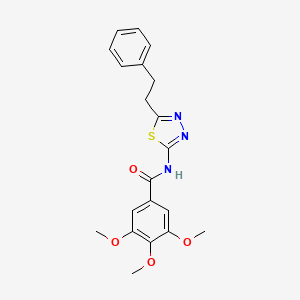 3,4,5-trimethoxy-N-[5-(2-phenylethyl)-1,3,4-thiadiazol-2-yl]benzamide