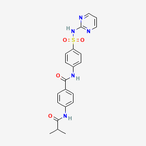 molecular formula C21H21N5O4S B3566491 4-(2-METHYLPROPANAMIDO)-N-{4-[(PYRIMIDIN-2-YL)SULFAMOYL]PHENYL}BENZAMIDE 