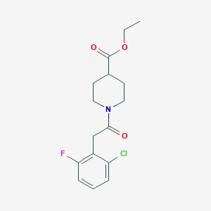 molecular formula C16H19ClFNO3 B3566508 ethyl 1-[2-(2-chloro-6-fluorophenyl)acetyl]piperidine-4-carboxylate 