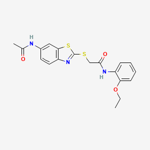 2-{[6-(acetylamino)-1,3-benzothiazol-2-yl]sulfanyl}-N-(2-ethoxyphenyl)acetamide