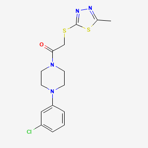 1-[4-(3-Chlorophenyl)piperazin-1-yl]-2-[(5-methyl-1,3,4-thiadiazol-2-yl)sulfanyl]ethanone