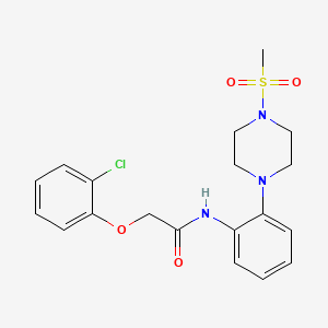 2-(2-chlorophenoxy)-N-[2-(4-methylsulfonylpiperazin-1-yl)phenyl]acetamide